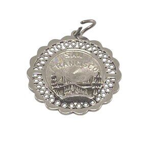 Vintage San Francisco Souvenir Sterling Silver Charm Pendant